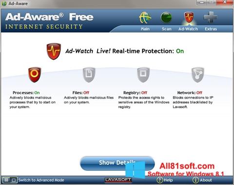 ภาพหน้าจอ Ad-Aware สำหรับ Windows 8.1