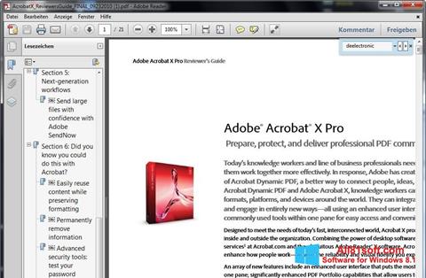 ภาพหน้าจอ Adobe Reader สำหรับ Windows 8.1