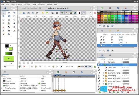 ภาพหน้าจอ Synfig Studio สำหรับ Windows 8.1