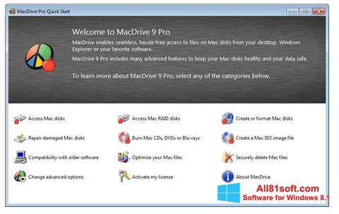 ภาพหน้าจอ MacDrive สำหรับ Windows 8.1