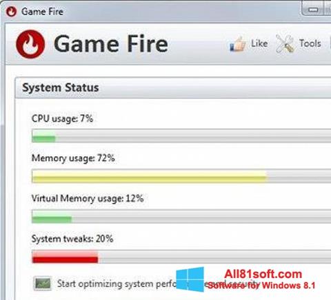ภาพหน้าจอ Game Fire สำหรับ Windows 8.1