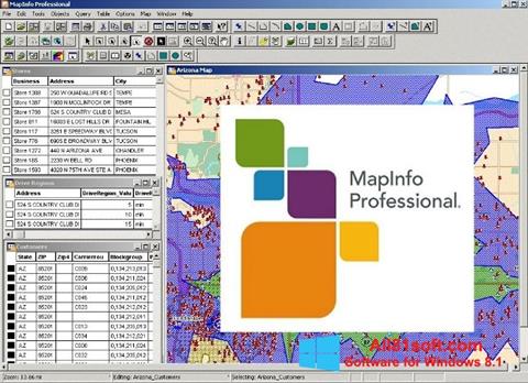 ภาพหน้าจอ MapInfo Professional สำหรับ Windows 8.1