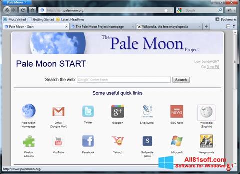 ภาพหน้าจอ Pale Moon สำหรับ Windows 8.1