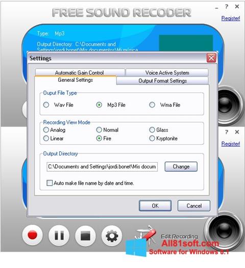ภาพหน้าจอ Free Sound Recorder สำหรับ Windows 8.1