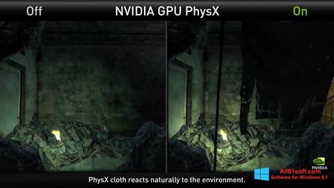 ภาพหน้าจอ NVIDIA PhysX สำหรับ Windows 8.1