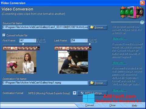 ภาพหน้าจอ Active WebCam สำหรับ Windows 8.1