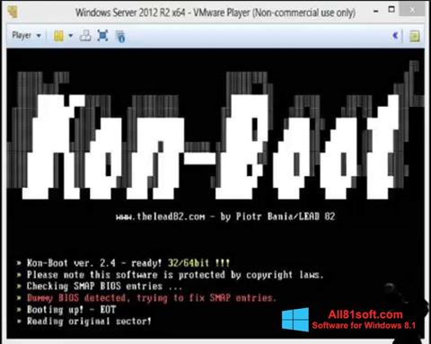 ภาพหน้าจอ Kon-Boot สำหรับ Windows 8.1