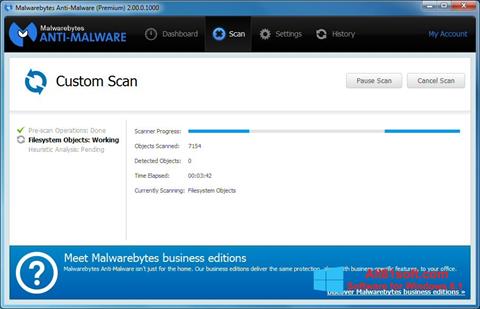 ภาพหน้าจอ Malwarebytes Anti-Malware สำหรับ Windows 8.1