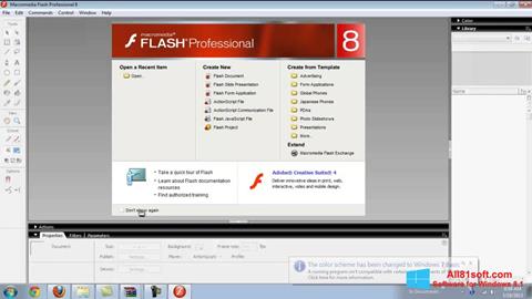 ภาพหน้าจอ Macromedia Flash Player สำหรับ Windows 8.1