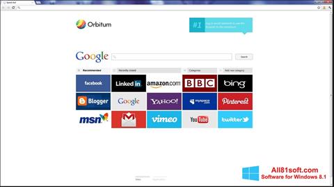 ภาพหน้าจอ Orbitum สำหรับ Windows 8.1