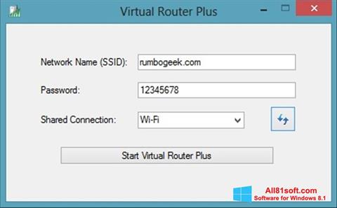 ภาพหน้าจอ Virtual Router Plus สำหรับ Windows 8.1