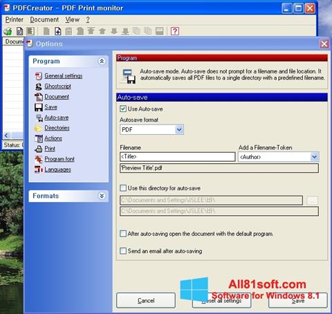 ภาพหน้าจอ PDFCreator สำหรับ Windows 8.1