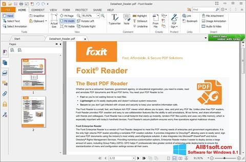 ภาพหน้าจอ Foxit Reader สำหรับ Windows 8.1
