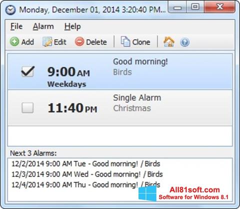 ภาพหน้าจอ Free Alarm Clock สำหรับ Windows 8.1