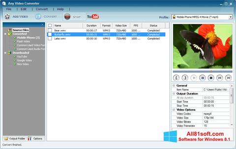 ภาพหน้าจอ Any Video Converter สำหรับ Windows 8.1