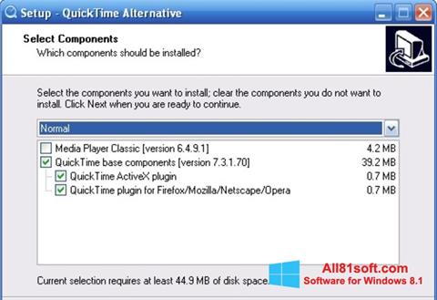 ภาพหน้าจอ QuickTime Alternative สำหรับ Windows 8.1