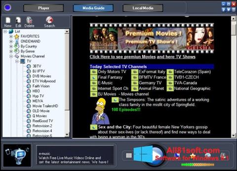 ภาพหน้าจอ Online TV Live สำหรับ Windows 8.1