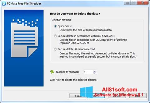 ภาพหน้าจอ File Shredder สำหรับ Windows 8.1
