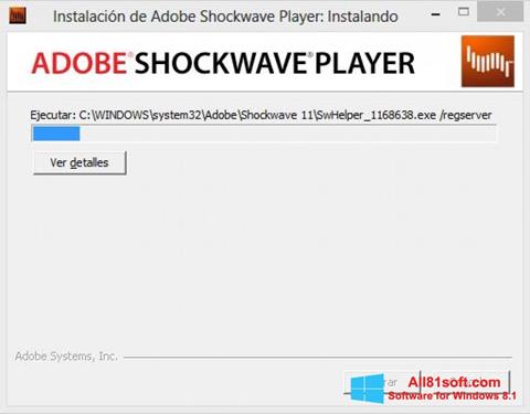 ภาพหน้าจอ Shockwave Player สำหรับ Windows 8.1