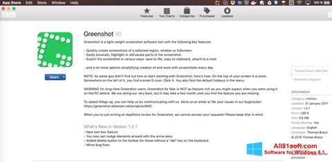 ภาพหน้าจอ Greenshot สำหรับ Windows 8.1