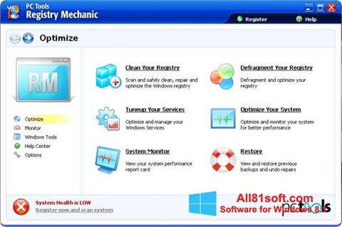 ภาพหน้าจอ Registry Mechanic สำหรับ Windows 8.1