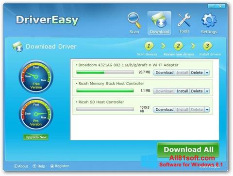 ภาพหน้าจอ Driver Easy สำหรับ Windows 8.1