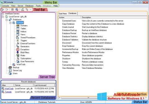 ภาพหน้าจอ InterBase สำหรับ Windows 8.1
