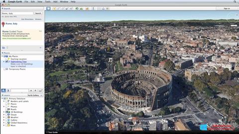ภาพหน้าจอ Google Earth สำหรับ Windows 8.1