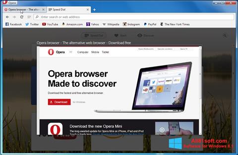 ภาพหน้าจอ Opera Developer สำหรับ Windows 8.1