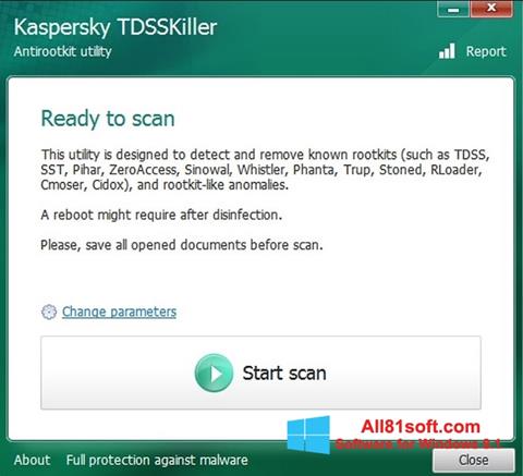 ภาพหน้าจอ Kaspersky TDSSKiller สำหรับ Windows 8.1