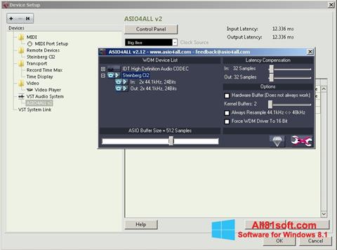 ภาพหน้าจอ ASIO4ALL สำหรับ Windows 8.1