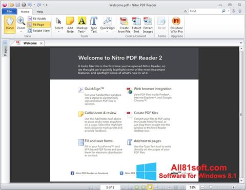 ภาพหน้าจอ Nitro PDF Reader สำหรับ Windows 8.1