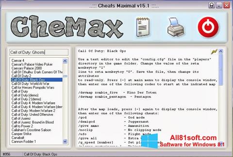 ภาพหน้าจอ CheMax สำหรับ Windows 8.1